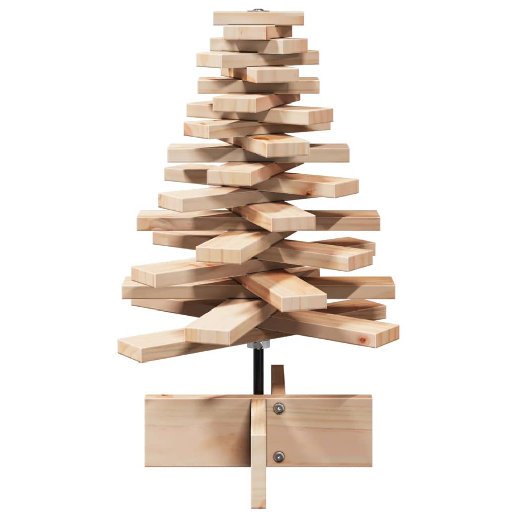 vidaXL Drewniana choinka do udekorowania, 60 cm, lite drewno sosnowe