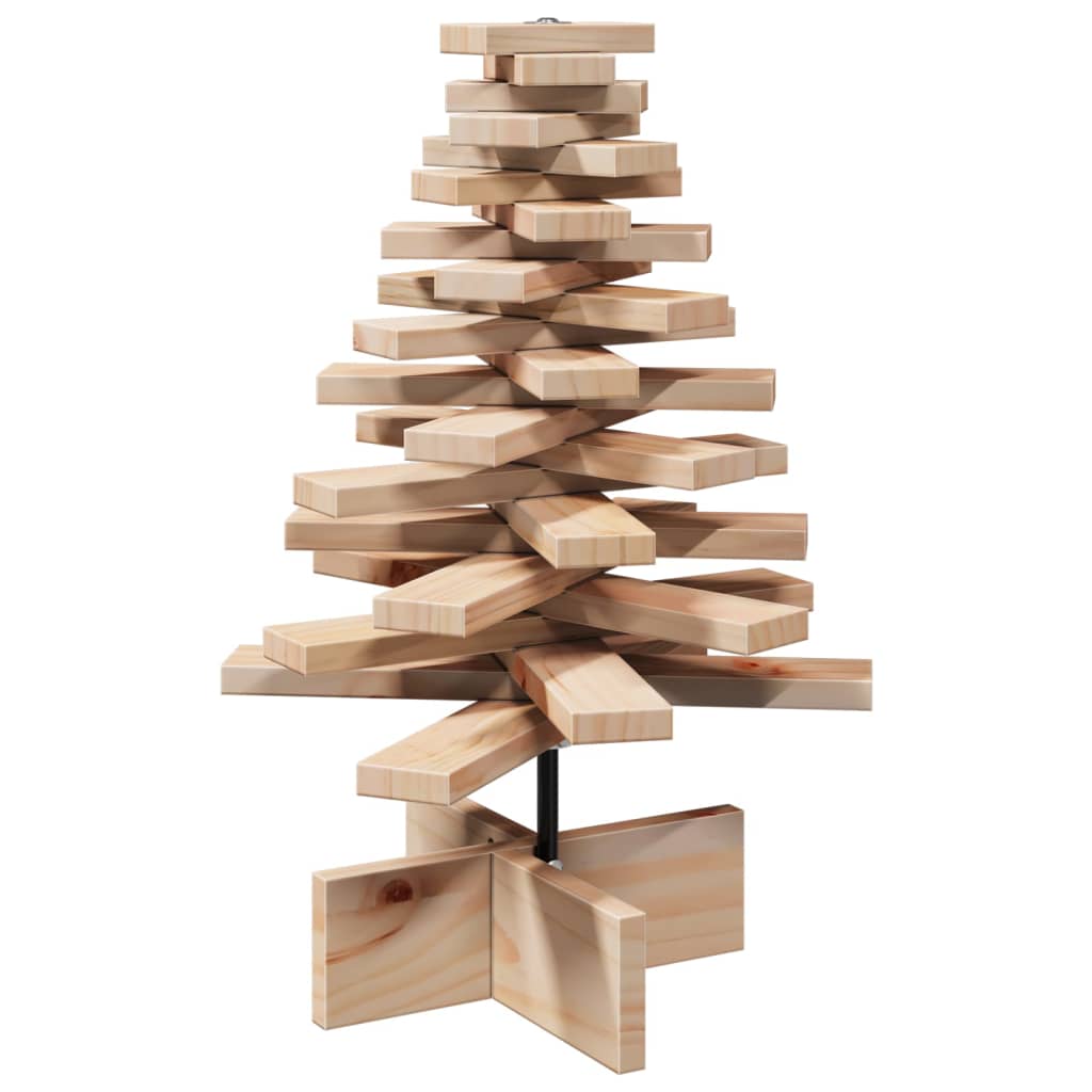 vidaXL Drewniana choinka do udekorowania, 60 cm, lite drewno sosnowe