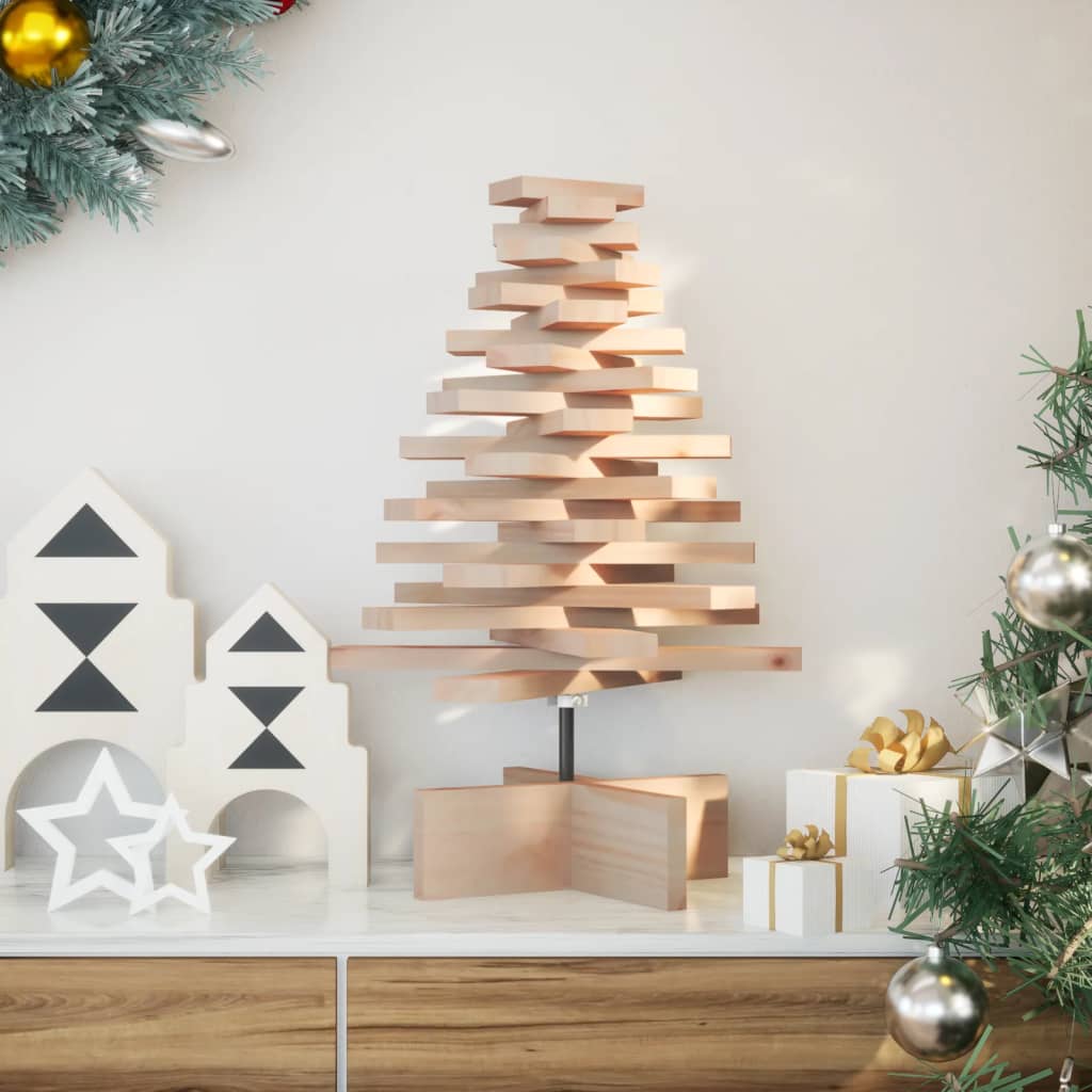 vidaXL Drewniana choinka do udekorowania, 60 cm, lite drewno sosnowe