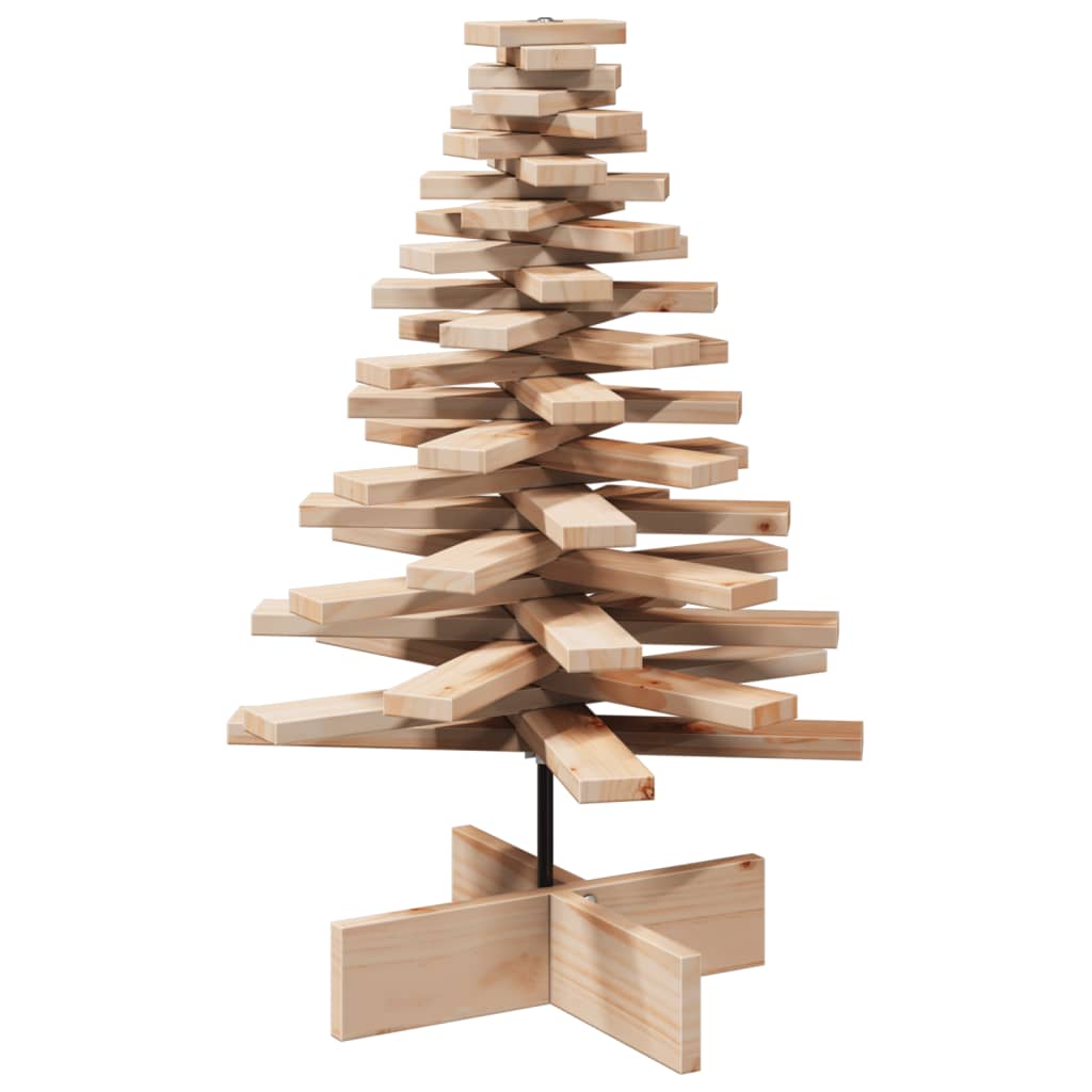 vidaXL Drewniana choinka do udekorowania, 80 cm, lite drewno sosnowe
