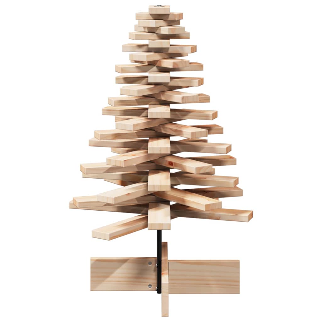 vidaXL Drewniana choinka do udekorowania, 80 cm, lite drewno sosnowe