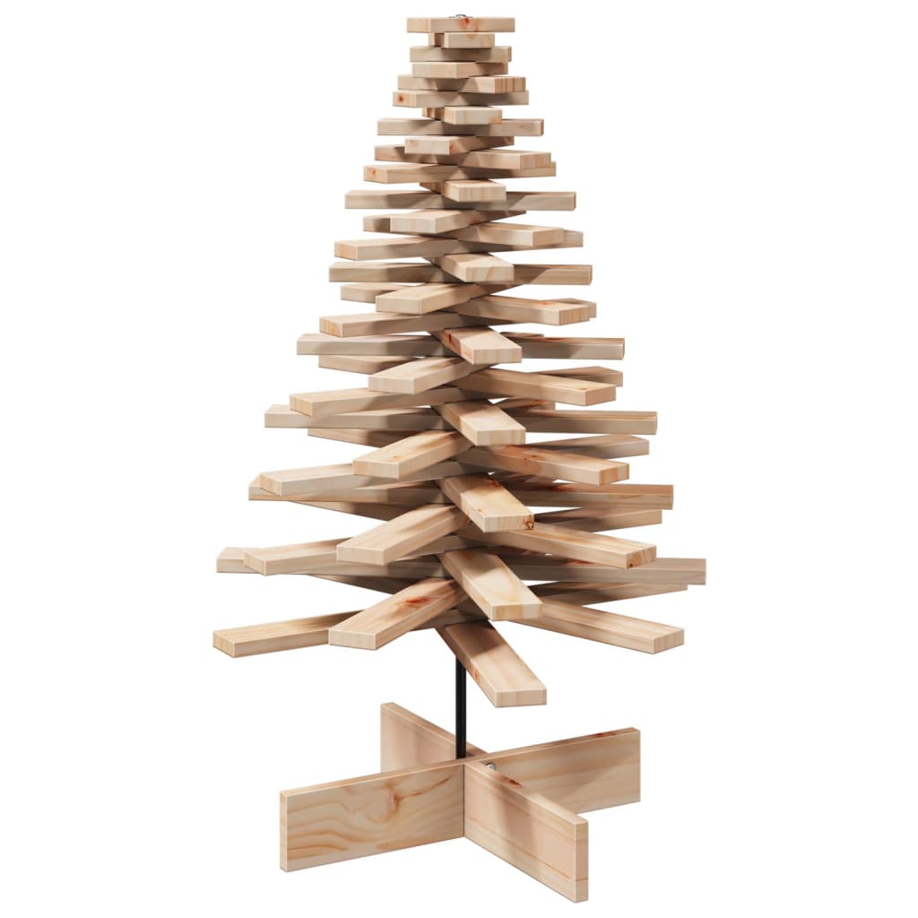 vidaXL Drewniana choinka do udekorowania, 100 cm, lite drewno sosnowe