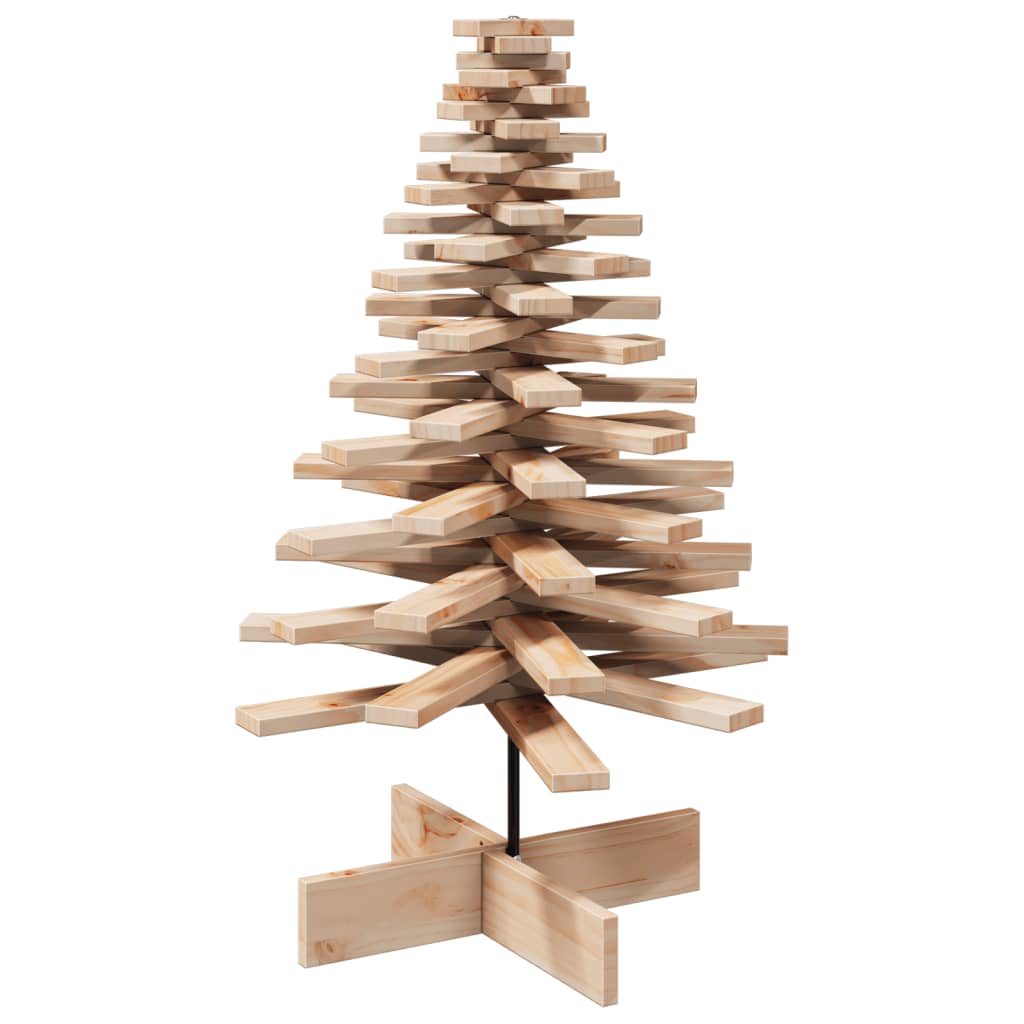 vidaXL Drewniana choinka do udekorowania, 100 cm, lite drewno sosnowe