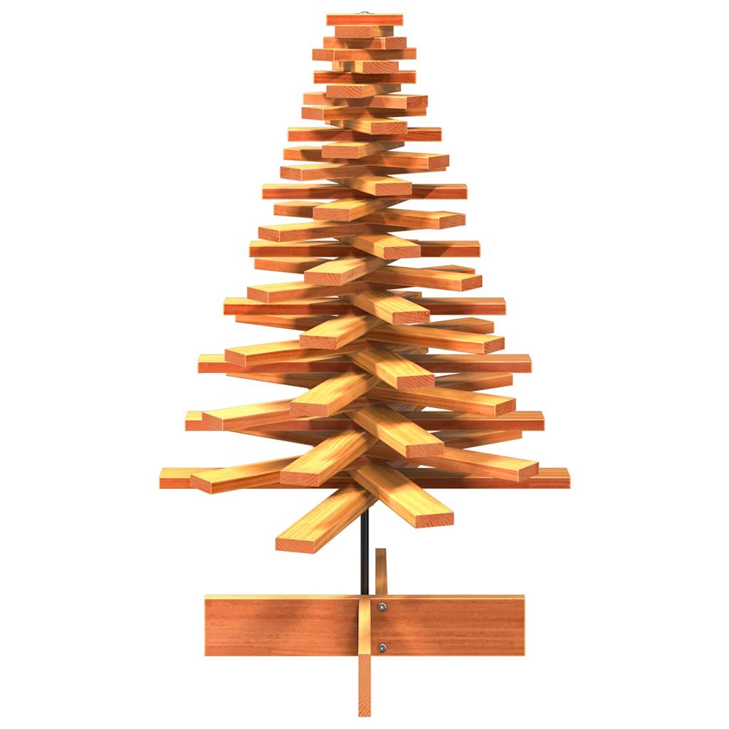 vidaXL Drewniana choinka do udekorowania, woskowy brąz, 100 cm, sosna