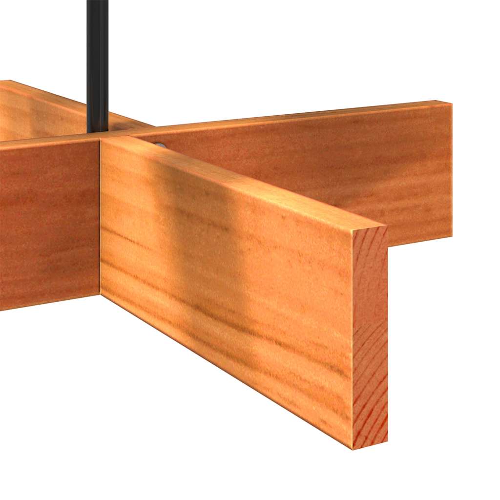 vidaXL Drewniana choinka do udekorowania, woskowy brąz, 100 cm, sosna