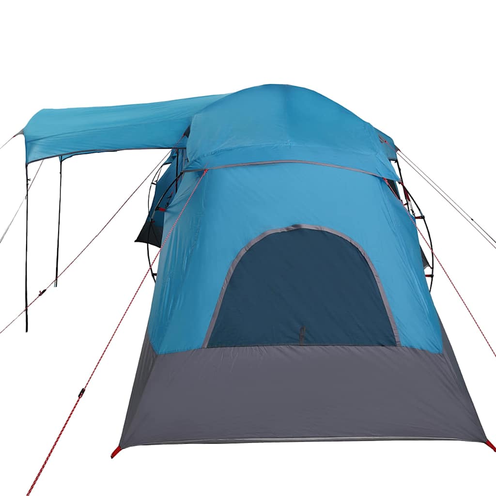 vidaXL Namiot rodzinny z dachem Niebieski i szary 721 x 335 x 212 cm