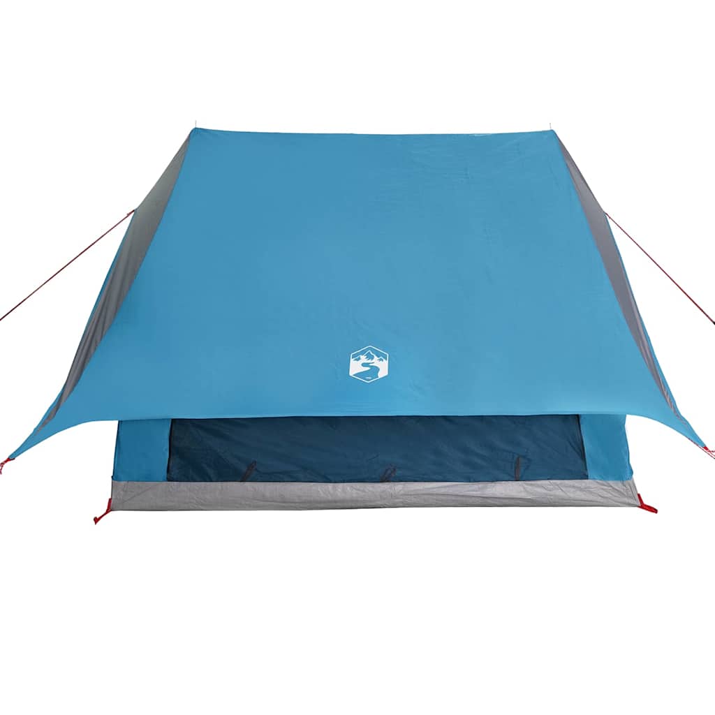 vidaXL Namiot rodzinny z dachem Niebieski i szary 256 x 256 x 185 cm