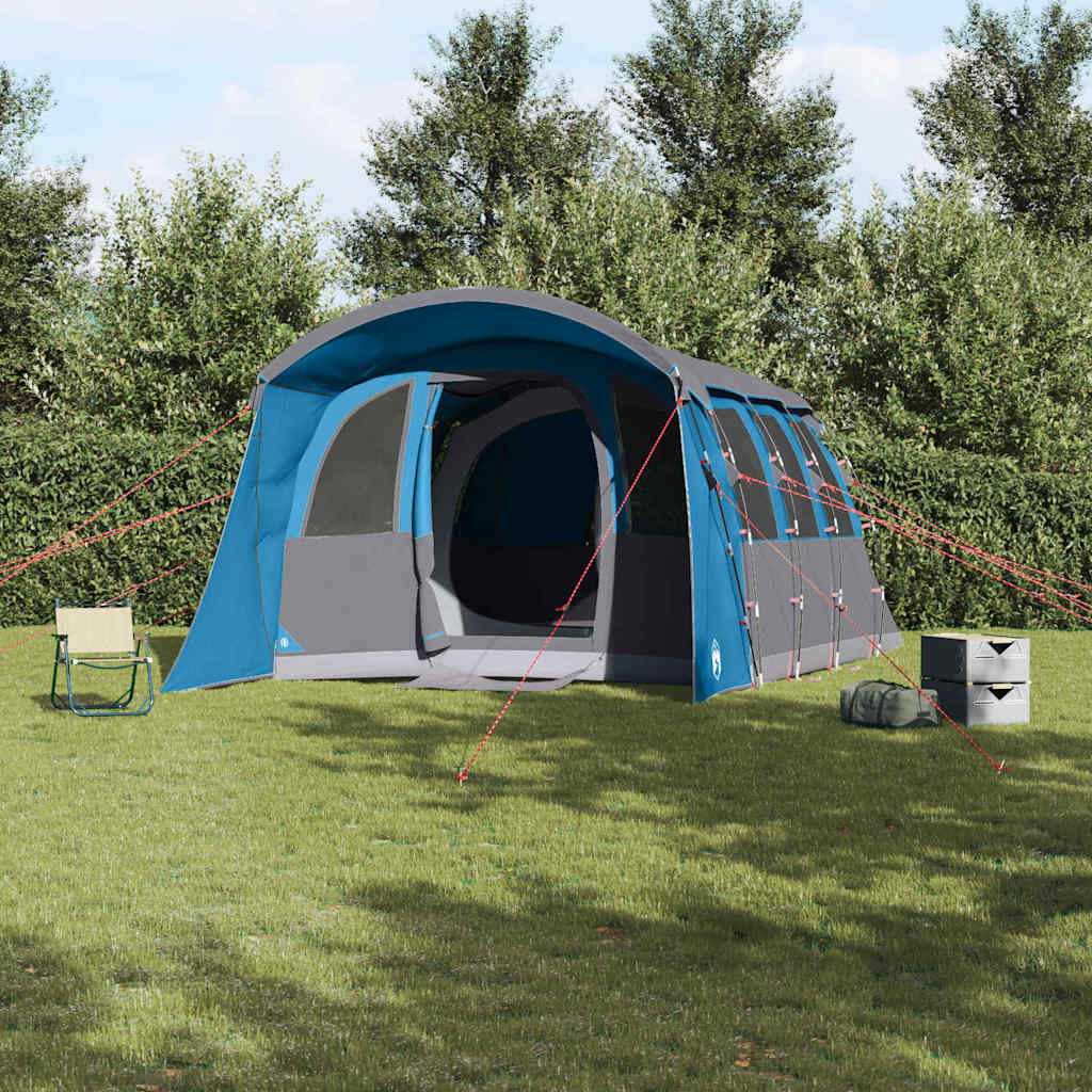 vidaXL Namiot rodzinny z dachem Niebieski i szary 576 x 325 x 213 cm