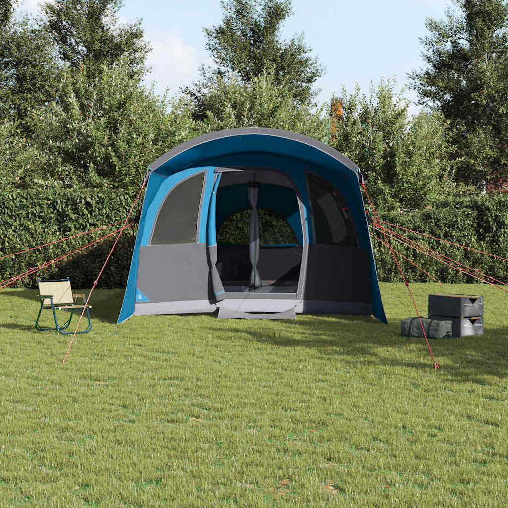 vidaXL Namiot rodzinny z dachem Niebieski i szary 576 x 325 x 213 cm