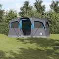 vidaXL Namiot rodzinny z dachem Niebieski i szary 435 x 255 x 216 cm