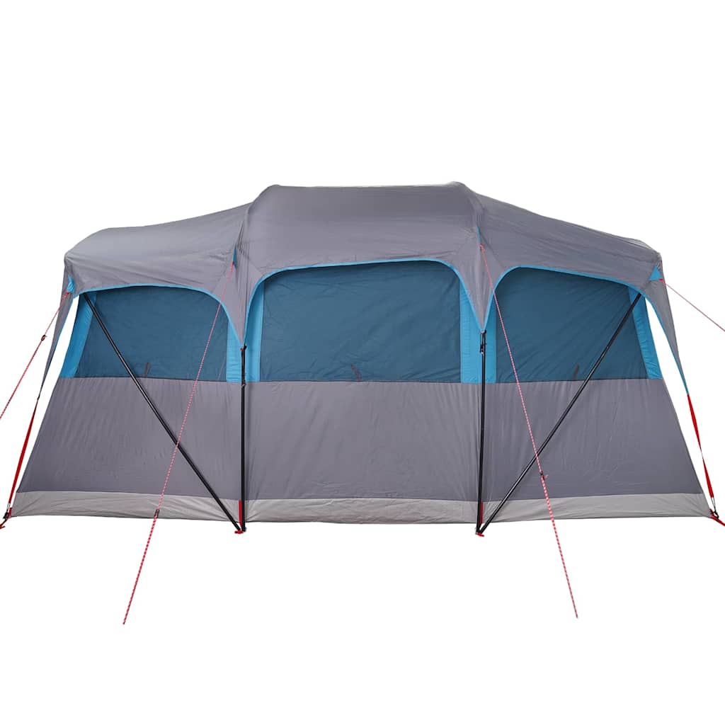 vidaXL Namiot rodzinny z dachem Niebieski i szary 435 x 255 x 216 cm