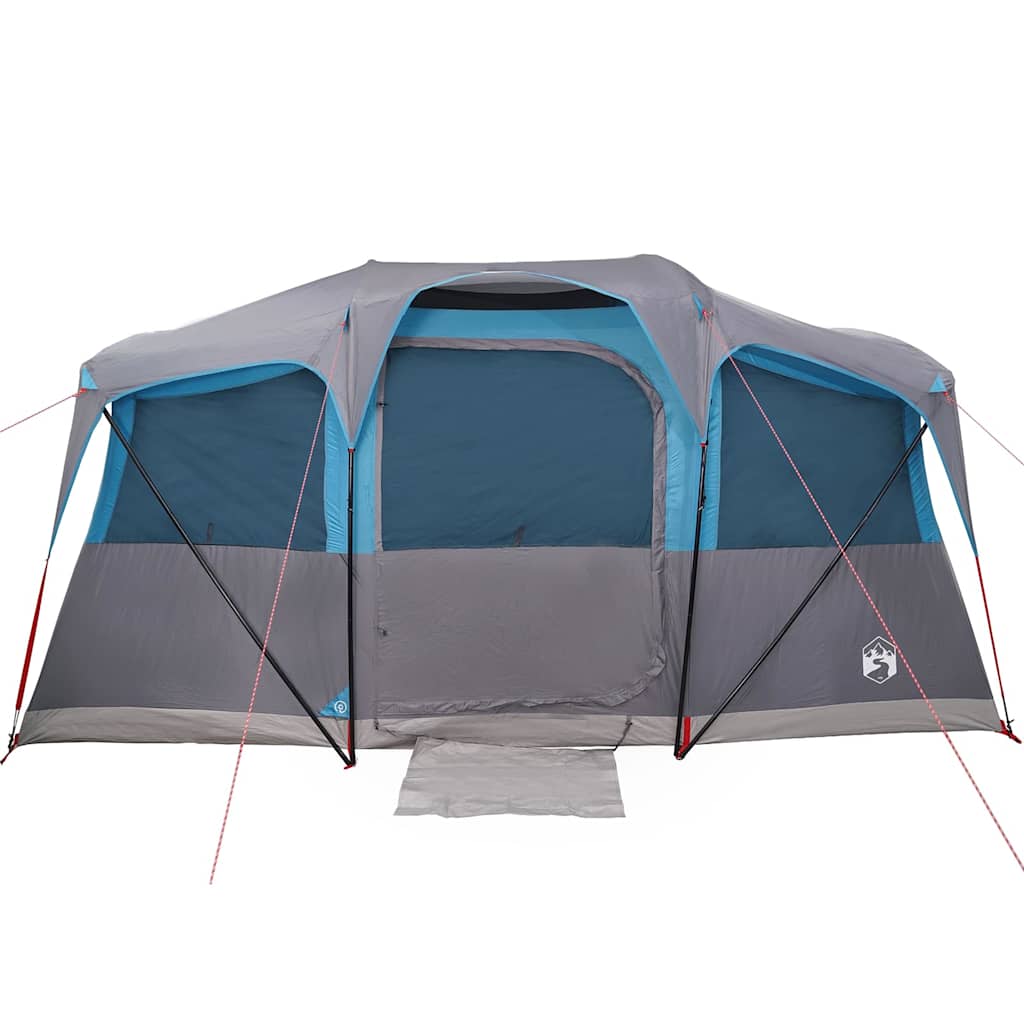 vidaXL Namiot rodzinny z dachem Niebieski i szary 435 x 255 x 216 cm