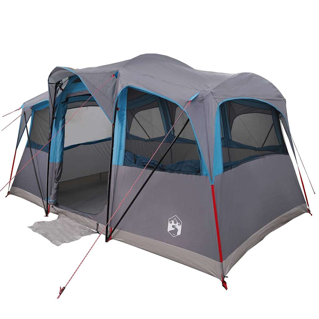 vidaXL Namiot rodzinny z dachem Niebieski i szary 435 x 255 x 216 cm