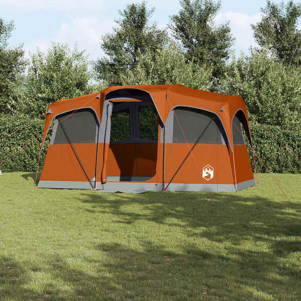 vidaXL Namiot rodzinny Pomarańczowy i pomarańczowy 435 x 255 x 216 cm