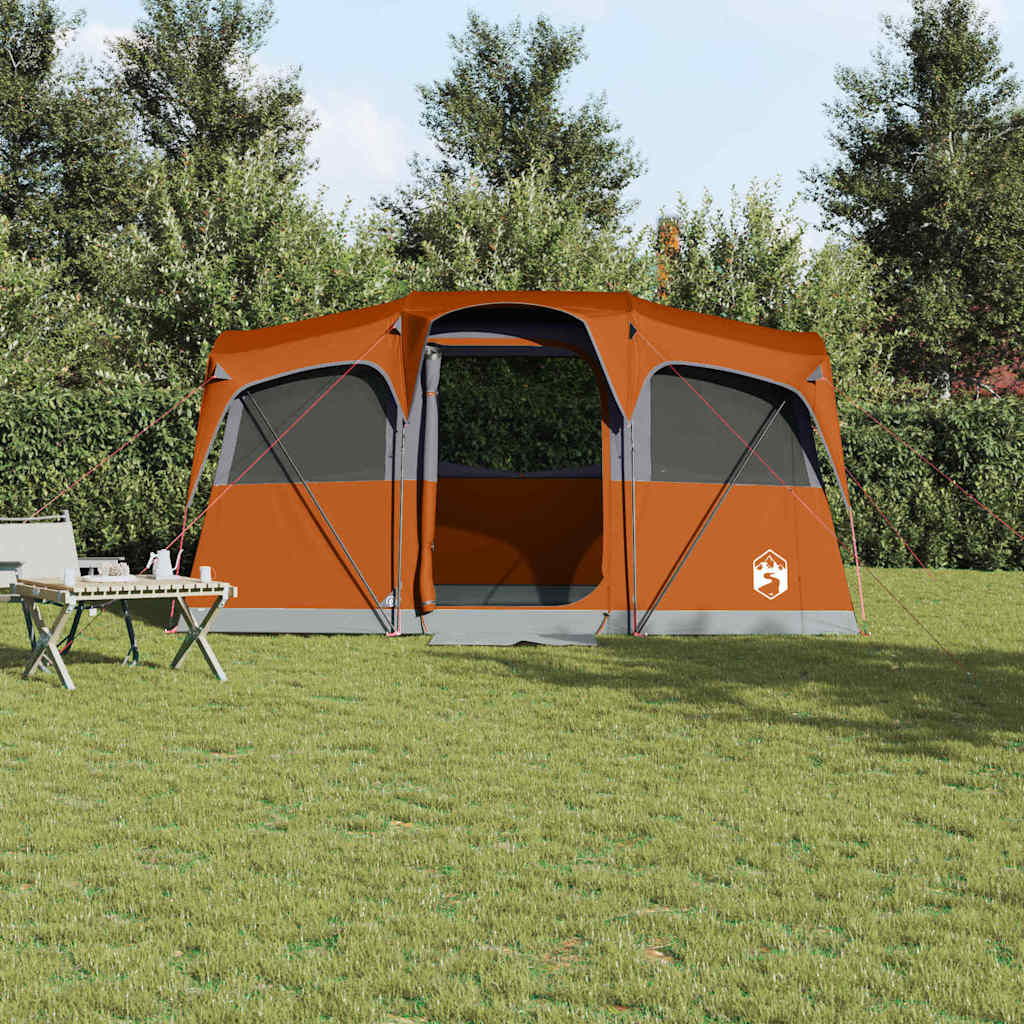 vidaXL Namiot rodzinny Pomarańczowy i pomarańczowy 435 x 255 x 216 cm
