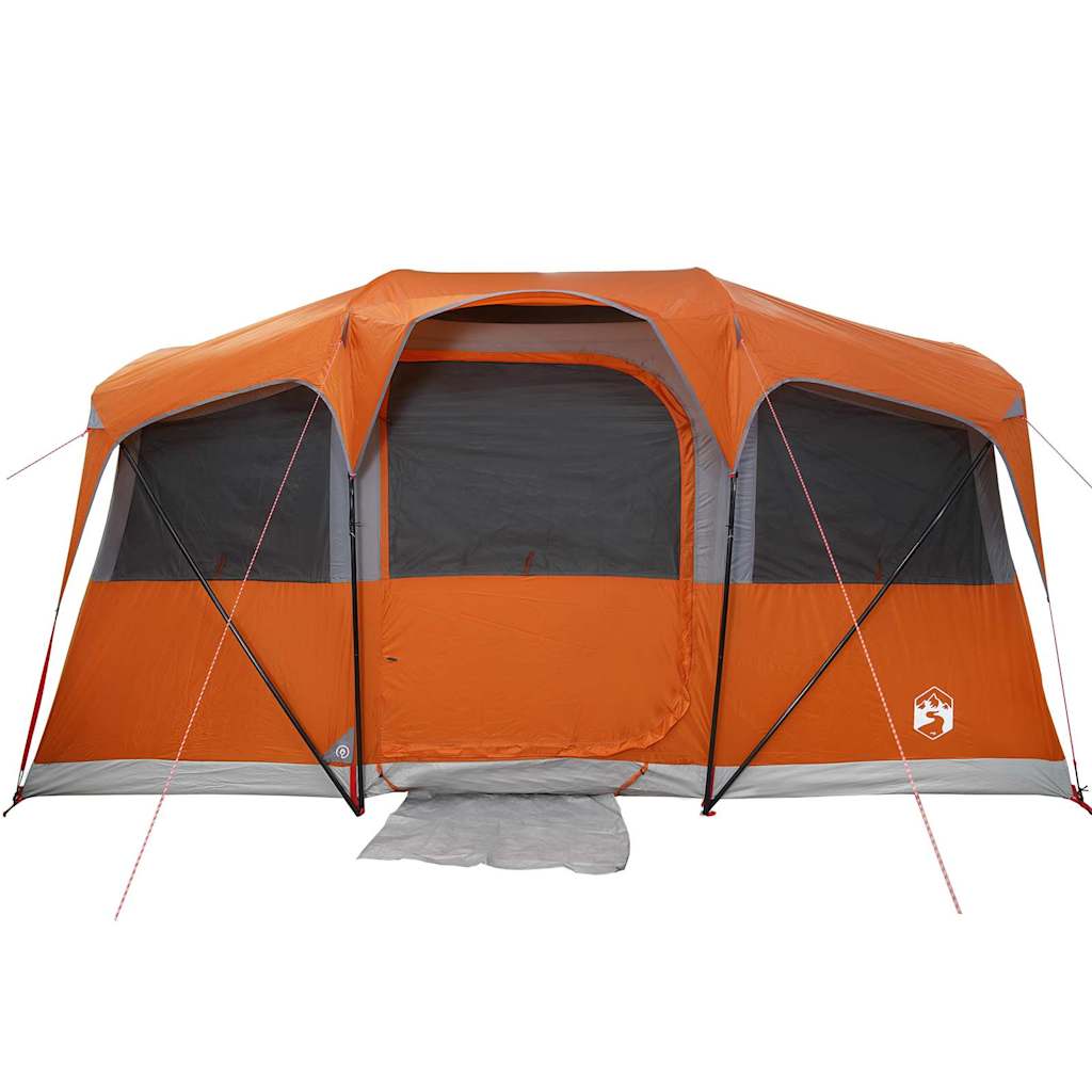 vidaXL Namiot rodzinny Pomarańczowy i pomarańczowy 435 x 255 x 216 cm