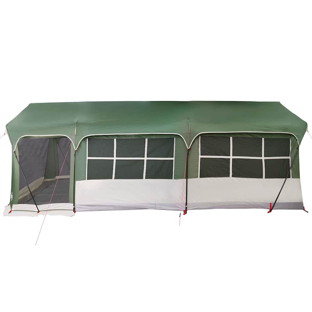 vidaXL Namiot rodzinny Zielony i Biały 620 x 322 x 240 cm Poliester