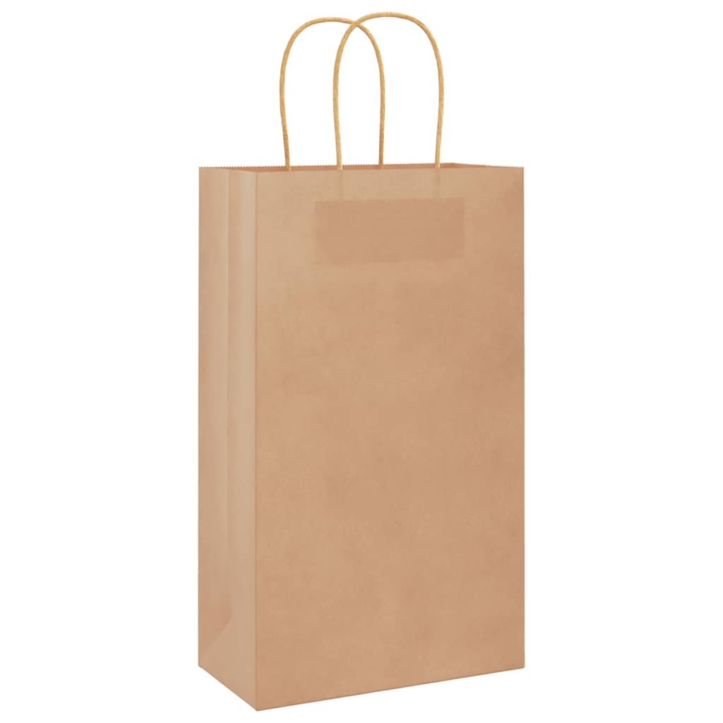 vidaXL Torby papierowe 50 szt. z uchwytami Brązowe 21x11x36 cm