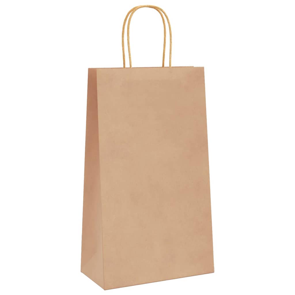 vidaXL Torby papierowe 50 szt. z uchwytami Brązowe 21x11x36 cm