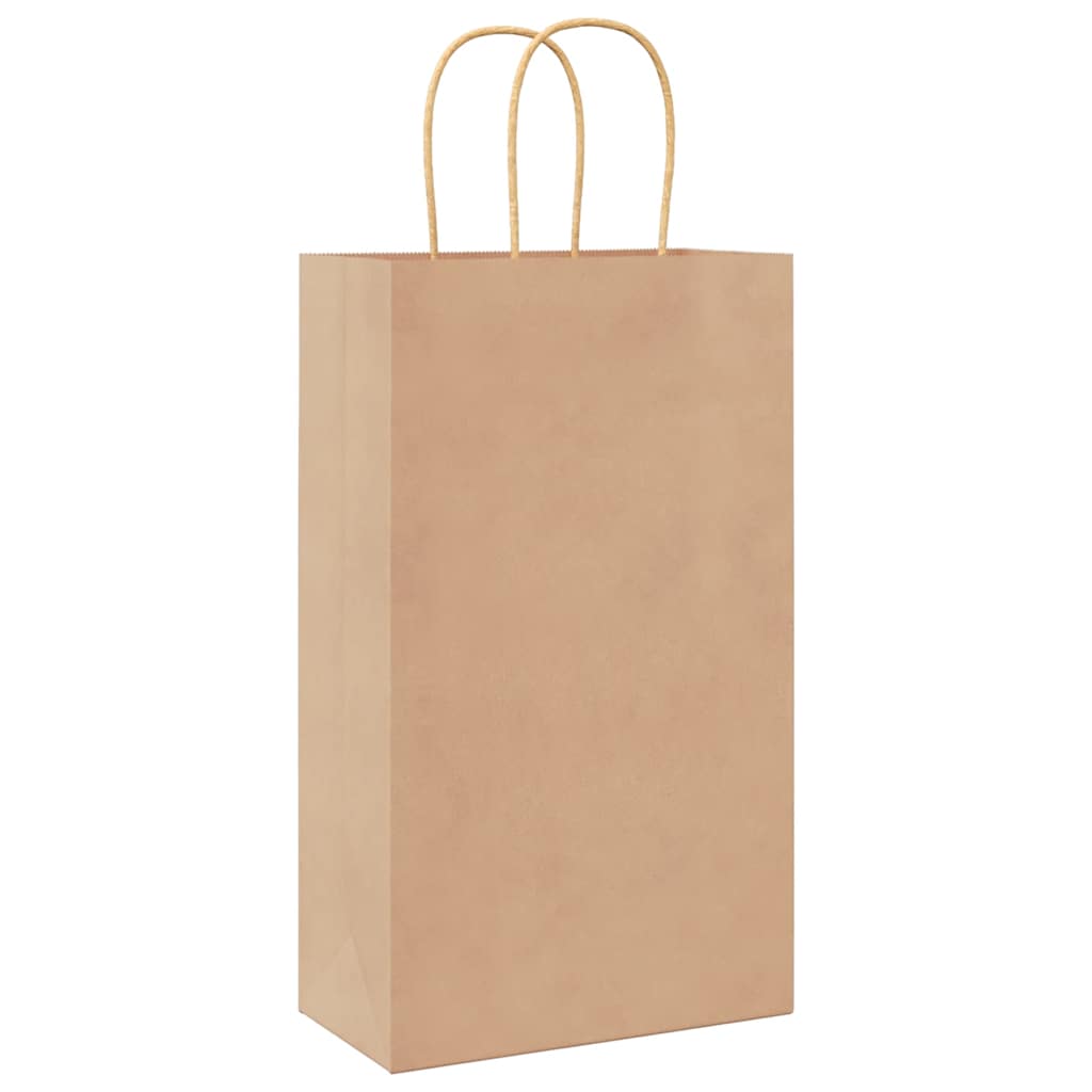 vidaXL Torby papierowe 50 szt. z uchwytami Brązowe 21x11x36 cm