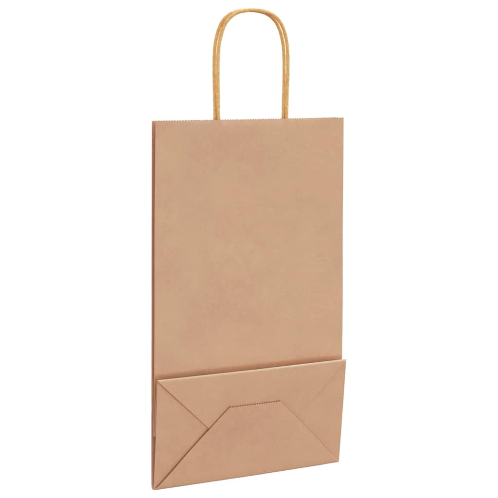 vidaXL Torby papierowe 50 szt. z uchwytami Brązowe 21x11x36 cm
