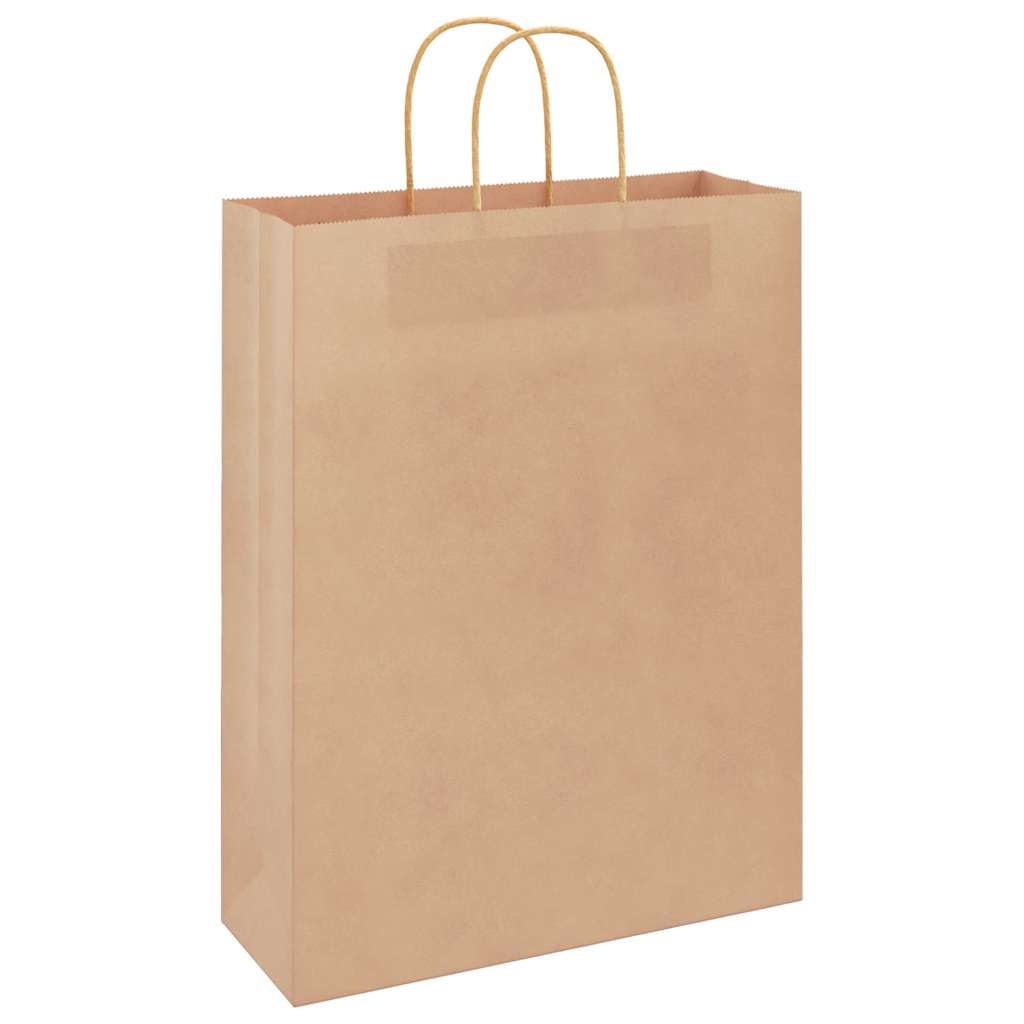 vidaXL Torby papierowe 50 szt. z uchwytami Brązowe 32x12x42 cm
