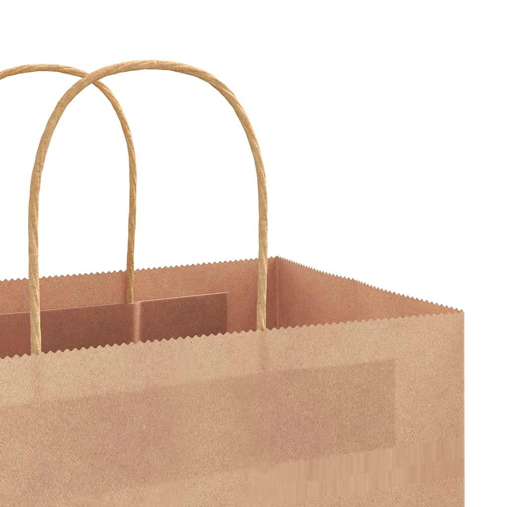 vidaXL Torby papierowe 50 szt. z uchwytami Brązowe 32x12x42 cm