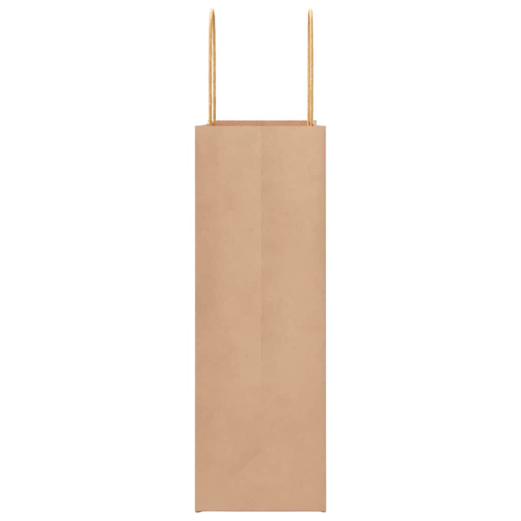 vidaXL Torby papierowe 250 szt. z uchwytami Brązowe 26x12x35 cm