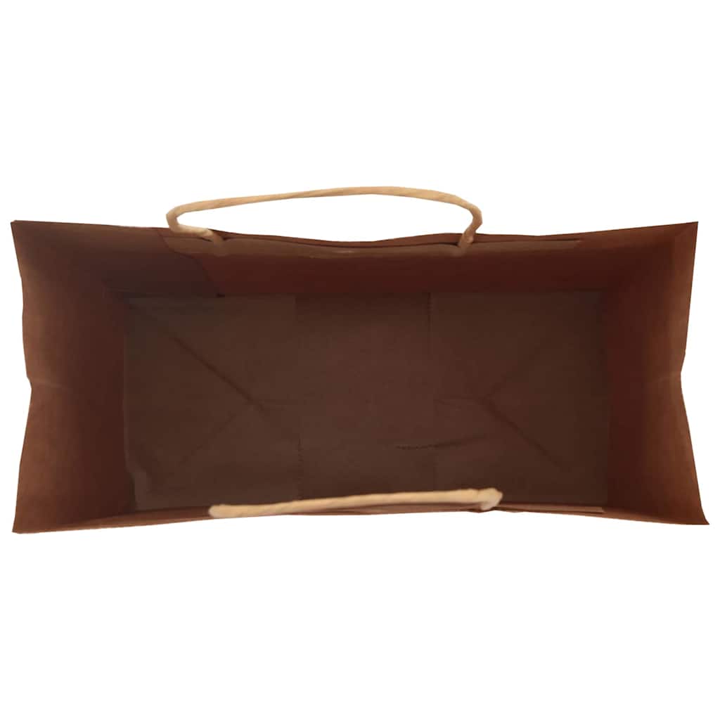vidaXL Torby papierowe 250 szt. z uchwytami Brązowe 26x12x35 cm
