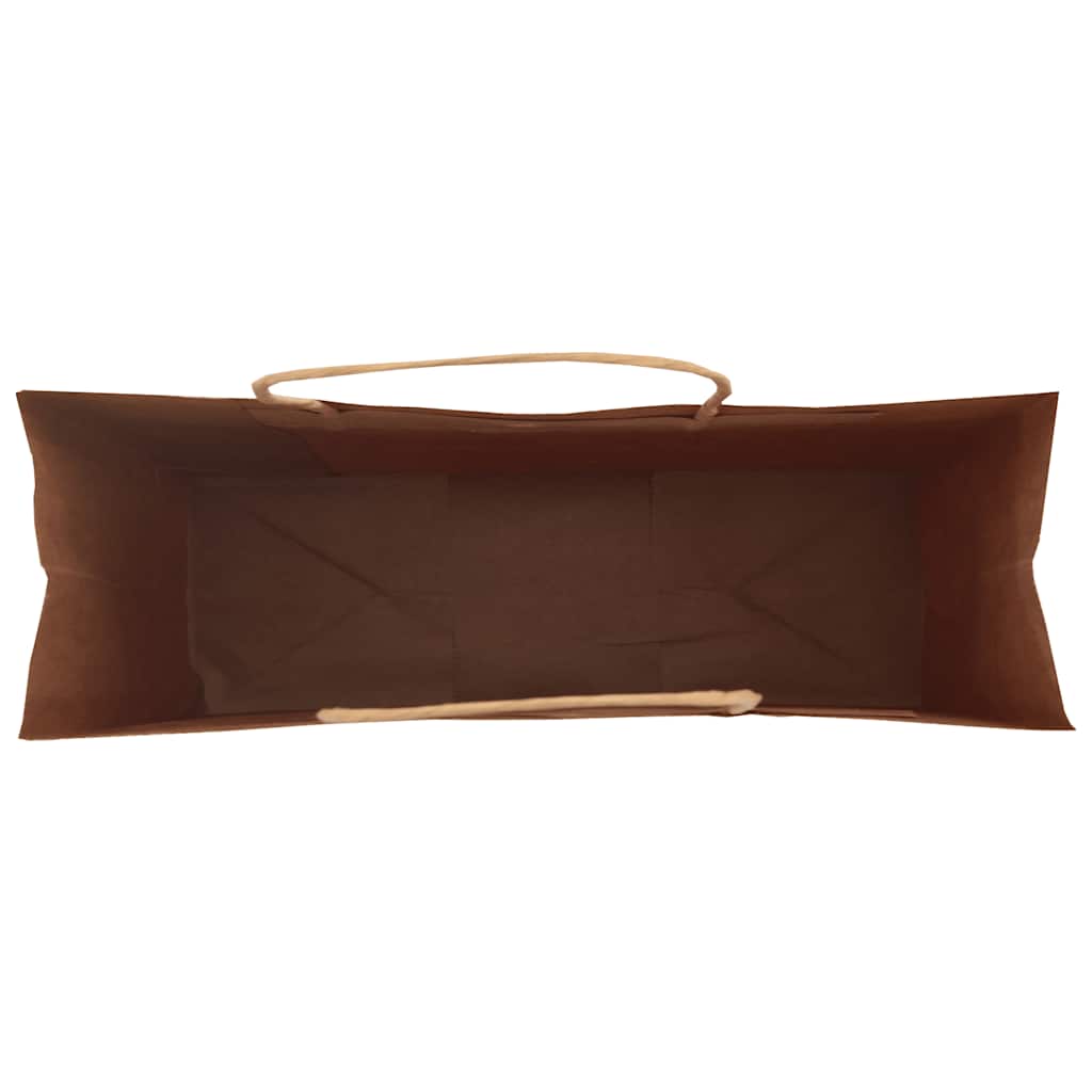 vidaXL Torby papierowe 250 szt. z uchwytami Brązowe 32x12x42 cm