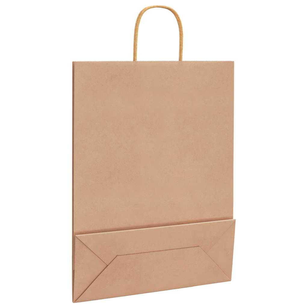 vidaXL Torby papierowe 250 szt. z uchwytami Brązowe 32x12x42 cm