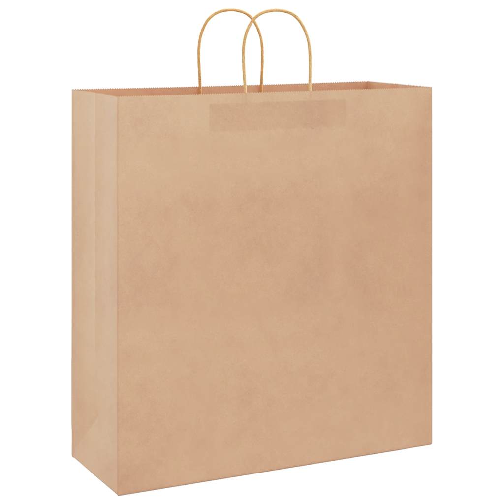 vidaXL Torby papierowe 250 szt. z uchwytami Brązowe 45x17x48 cm
