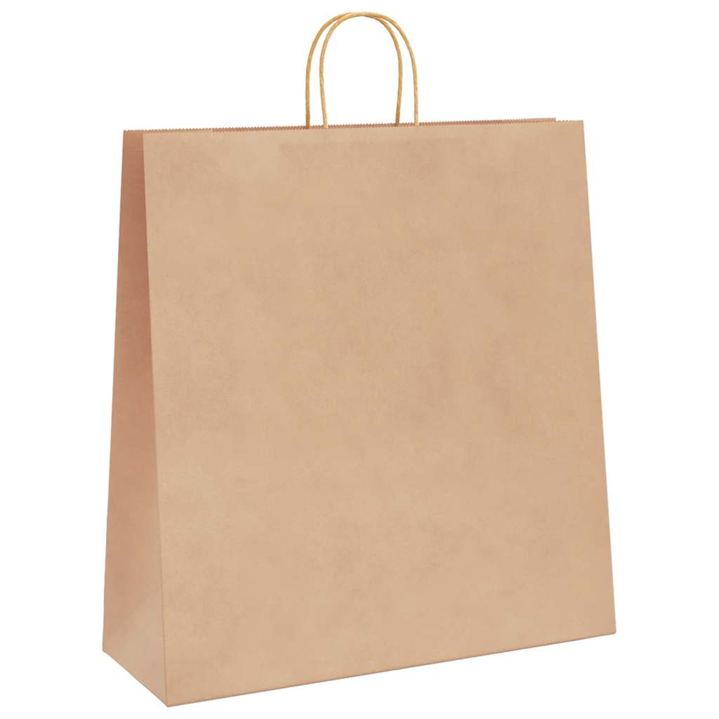vidaXL Torby papierowe 250 szt. z uchwytami Brązowe 45x17x48 cm