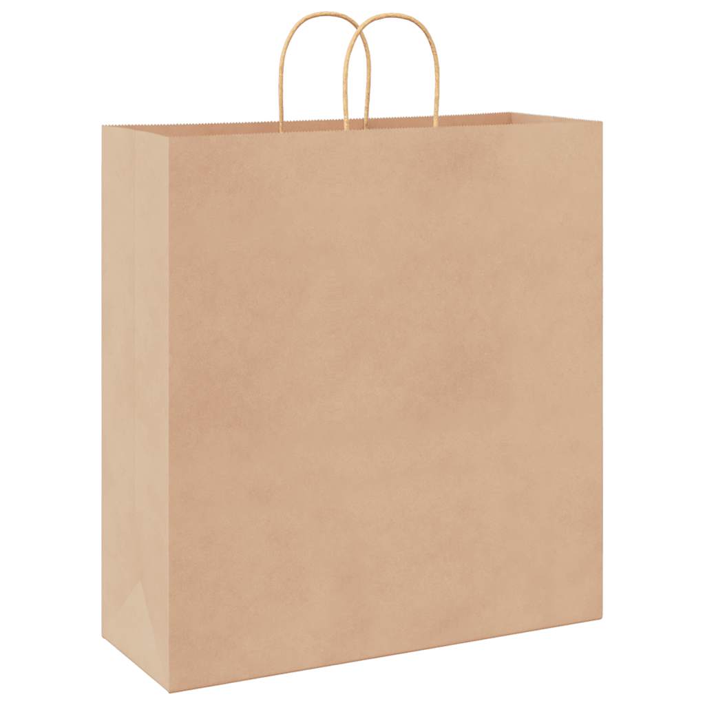 vidaXL Torby papierowe 250 szt. z uchwytami Brązowe 45x17x48 cm