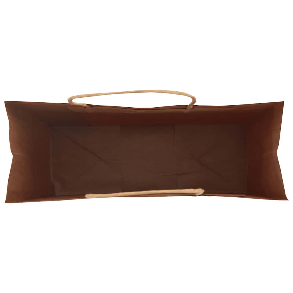 vidaXL Torby papierowe 250 szt. z uchwytami Brązowe 45x17x48 cm