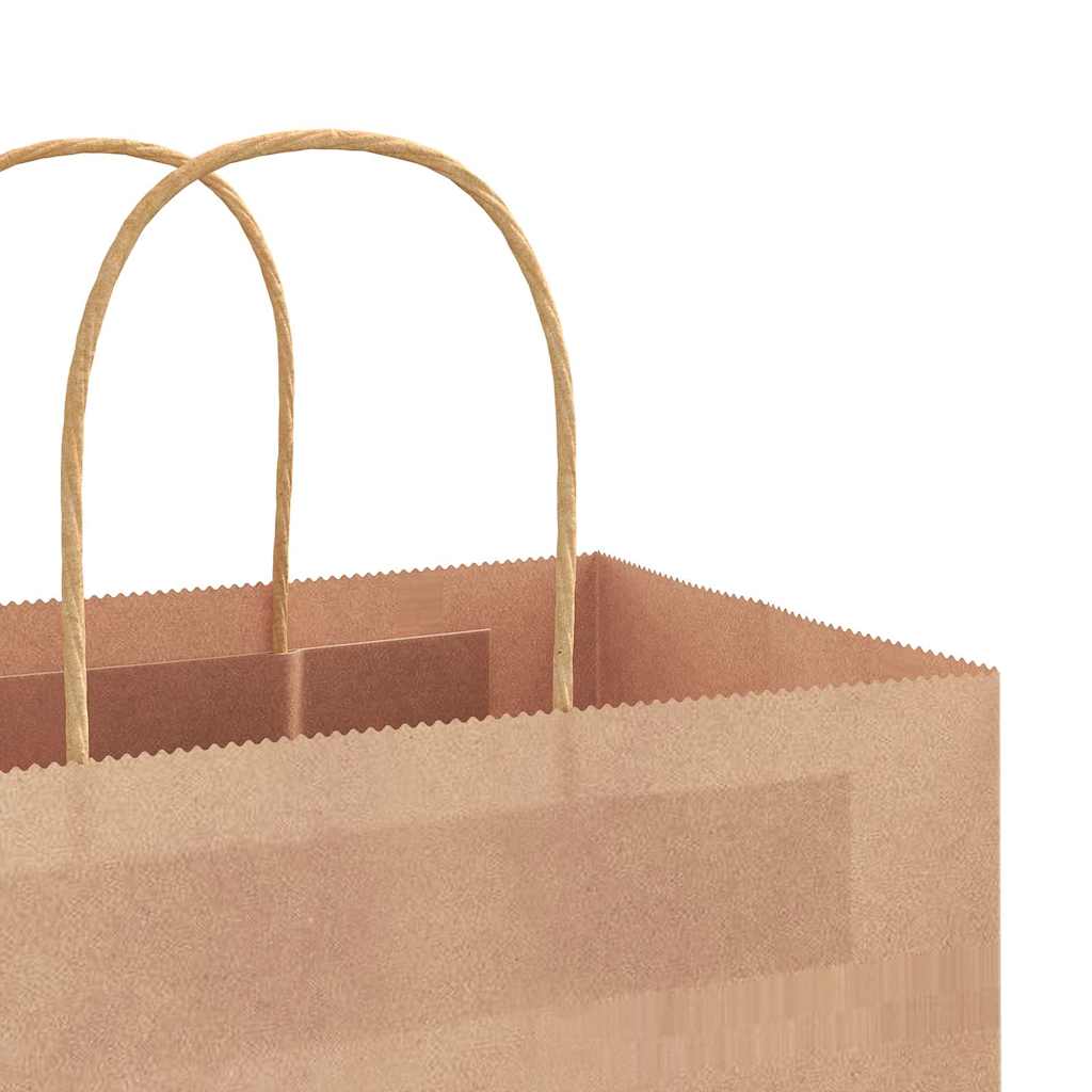 vidaXL Torby papierowe 250 szt. z uchwytami Brązowe 45x17x48 cm
