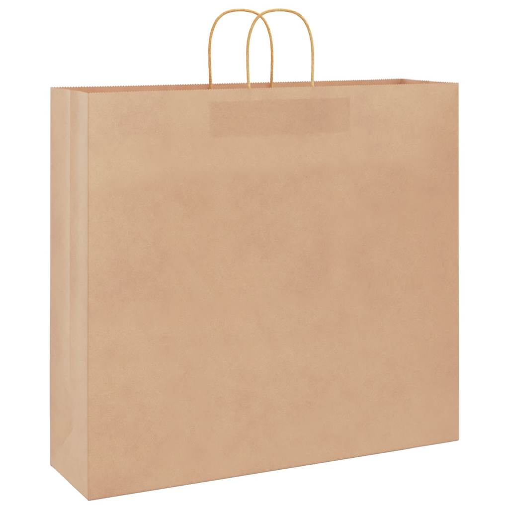 vidaXL Torby papierowe 250 szt. z uchwytami Brązowe 54x15x49 cm