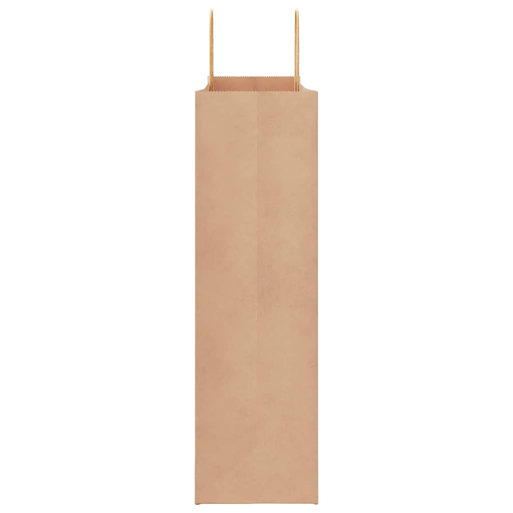 vidaXL Torby papierowe 250 szt. z uchwytami Brązowe 54x15x49 cm