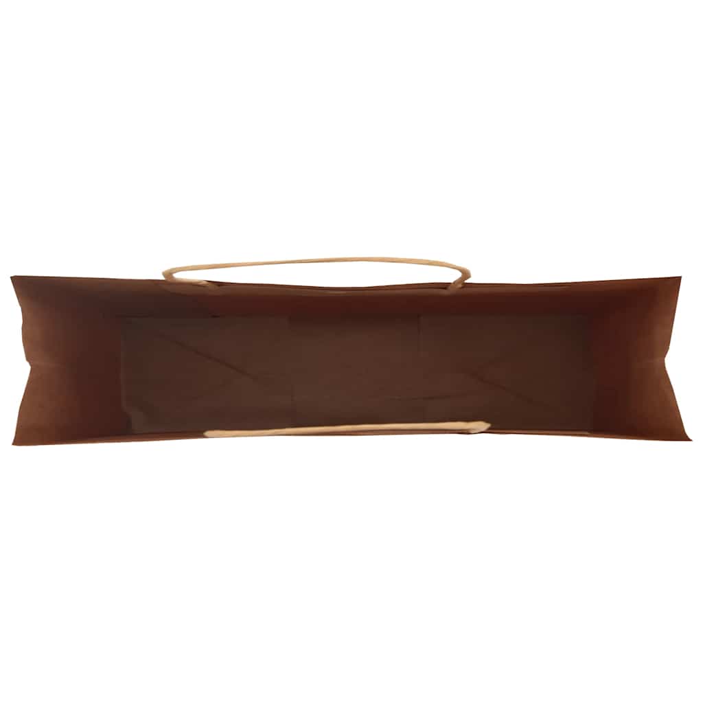 vidaXL Torby papierowe 250 szt. z uchwytami Brązowe 54x15x49 cm