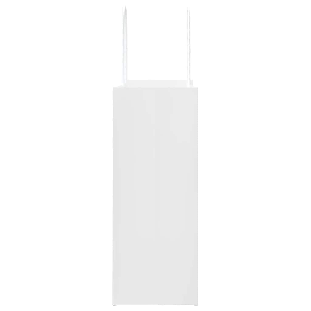 vidaXL Torby papierowe 50 szt. z uchwytami białe 21x11x28 cm