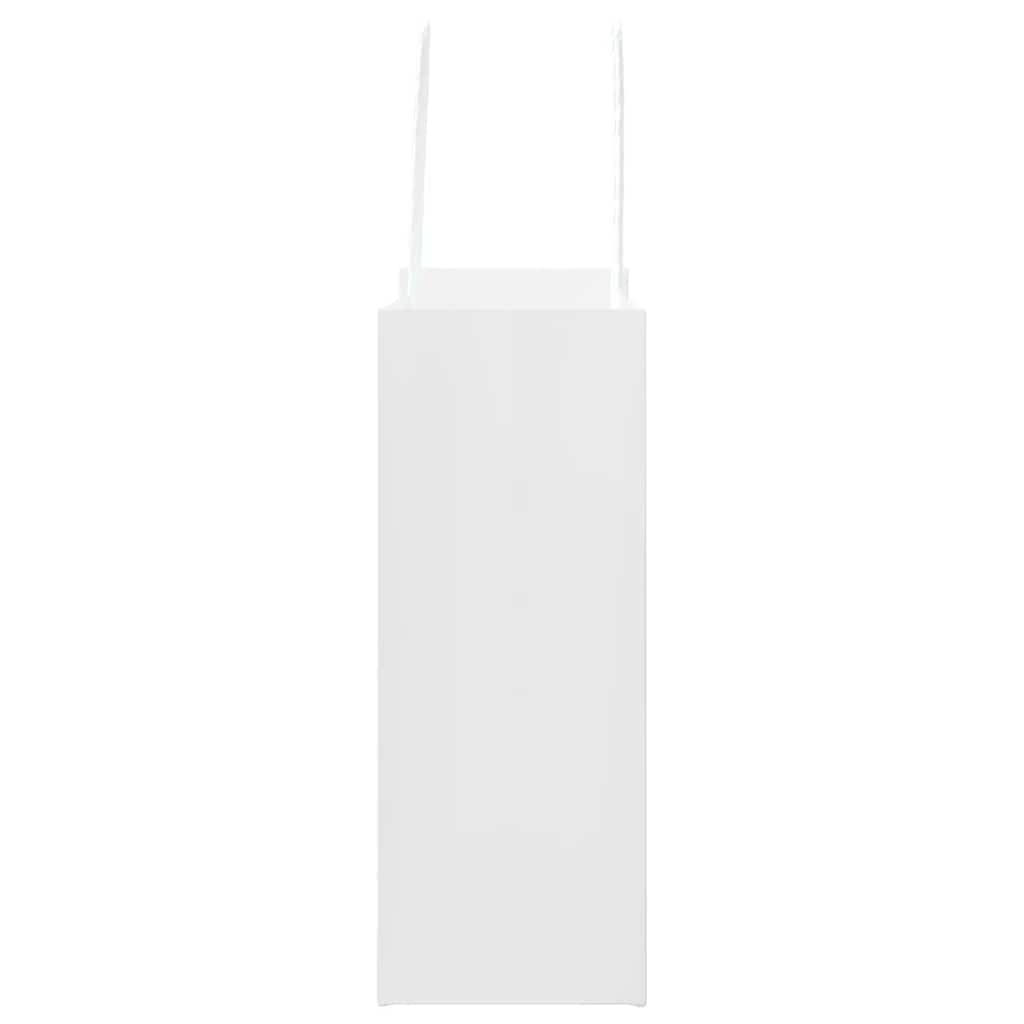 vidaXL Torby papierowe 250 szt. z uchwytami białe 18x8x22 cm