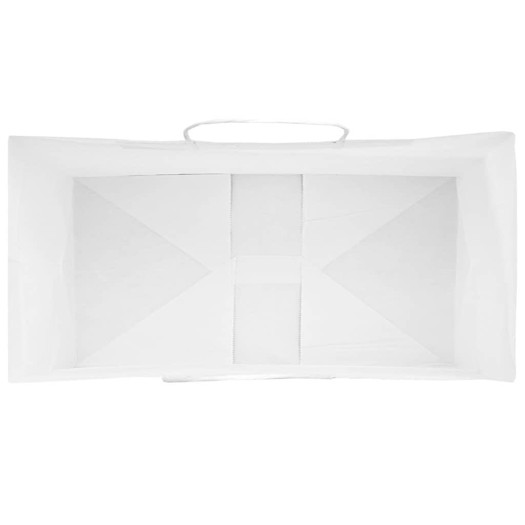 vidaXL Torby papierowe 250 szt. z uchwytami białe 21x11x31 cm
