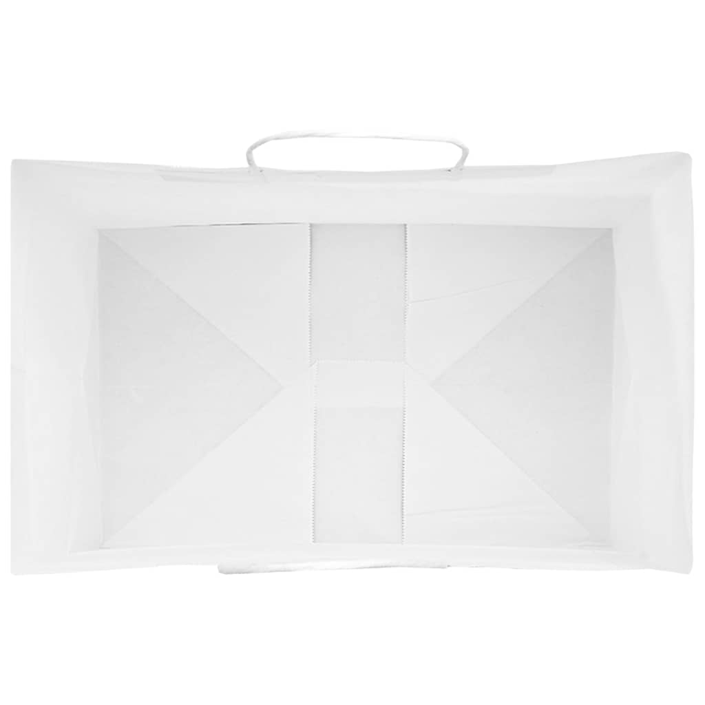 vidaXL Torby papierowe 250 szt. z uchwytami białe 26x17x25 cm