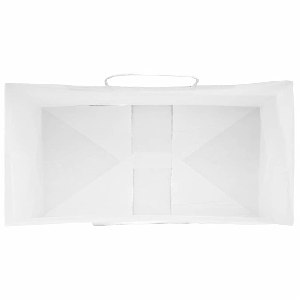 vidaXL Torby papierowe 250 szt. z uchwytami białe 32x17x44 cm