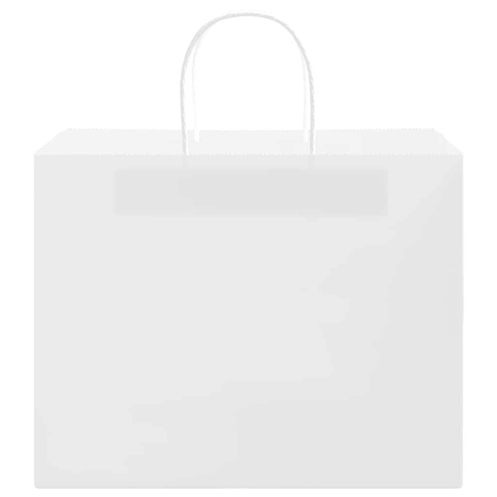 vidaXL Torby papierowe 250 szt. z uchwytami białe 32x22x24 cm