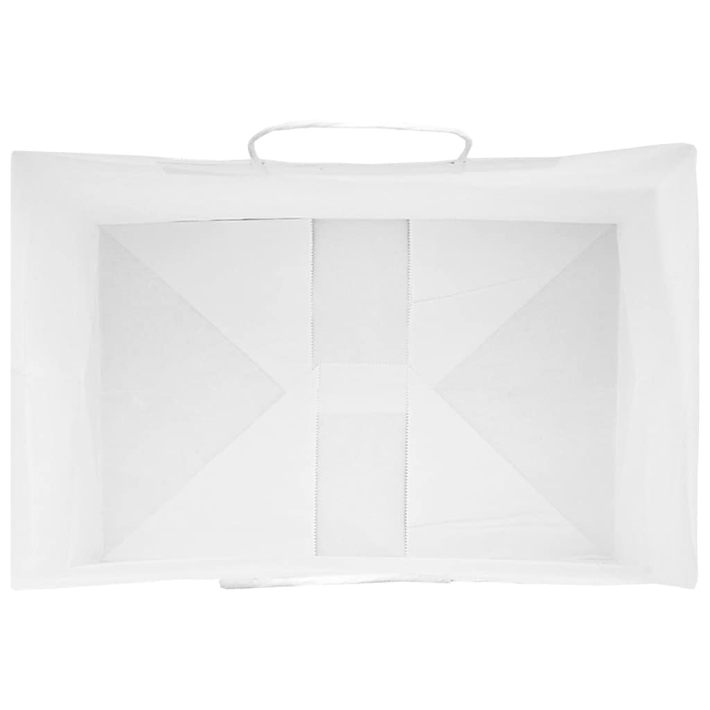 vidaXL Torby papierowe 250 szt. z uchwytami białe 32x22x24 cm