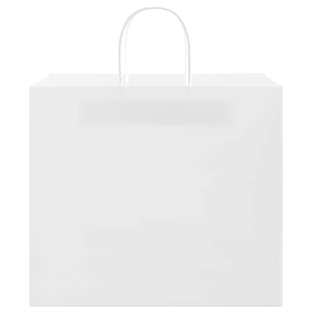 vidaXL Torby papierowe 250 szt. z uchwytami białe 32x22x28 cm
