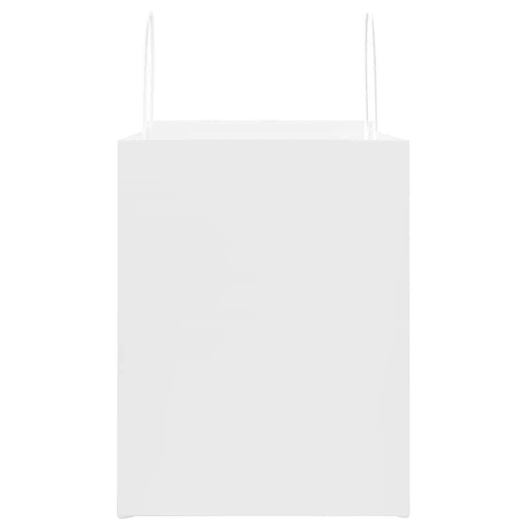 vidaXL Torby papierowe 250 szt. z uchwytami białe 32x22x28 cm