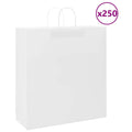 vidaXL Torby papierowe 250 szt. z uchwytami białe 45x17x48 cm