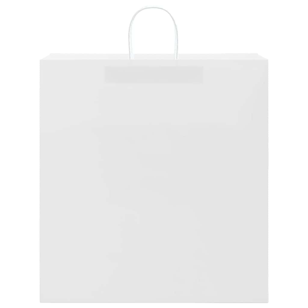 vidaXL Torby papierowe 250 szt. z uchwytami białe 45x17x48 cm